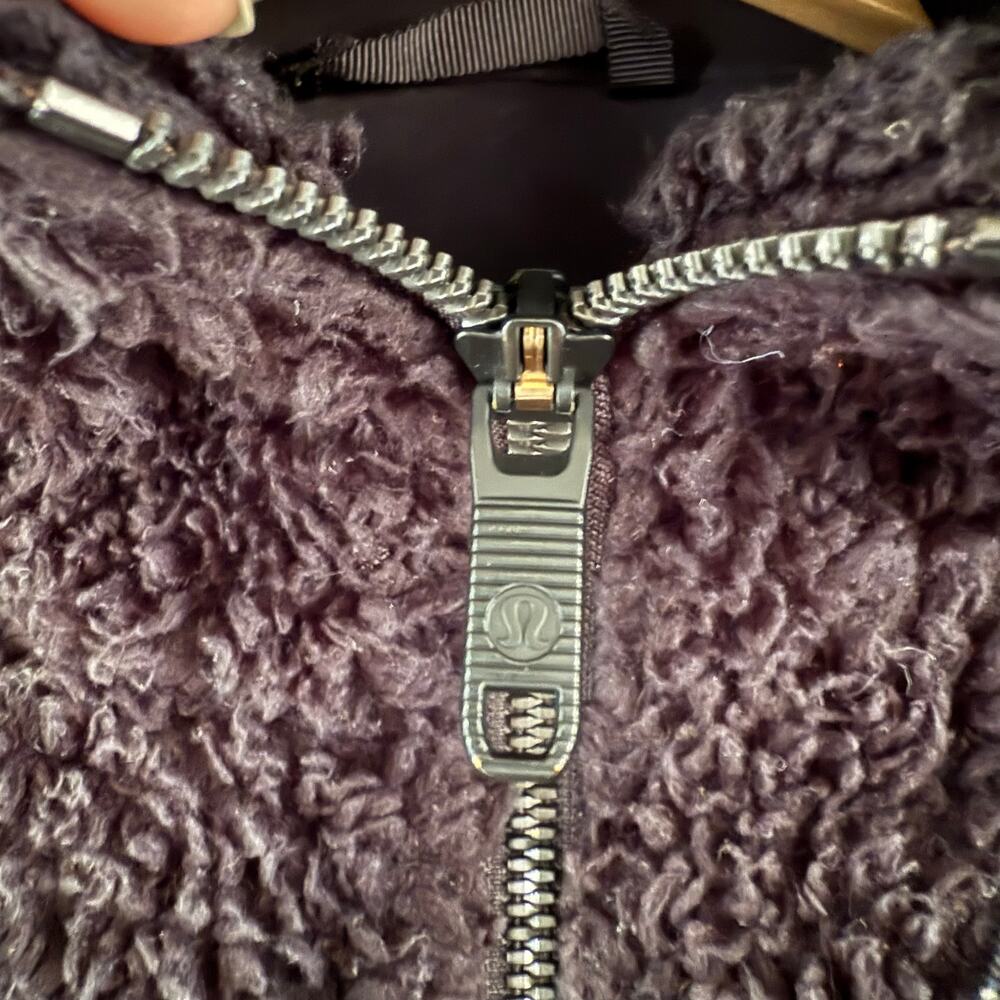 Lululemon‎ Oh So Sherpa Half Zip Black Women’s Size 6 Pullover Sweater Jacket - Picture 3 of 11